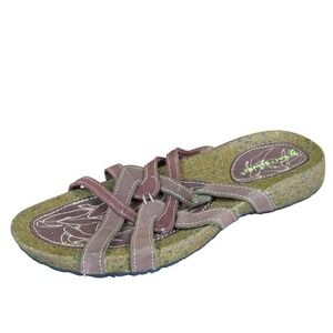 Terrasoles Women's ‎ Slide Brown Leather Sz 7 Medium Gently Used 2025
